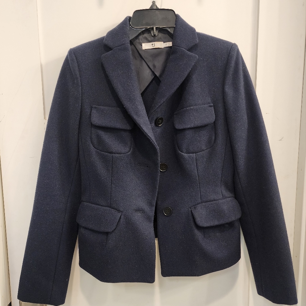 Navy blue wool jacket M